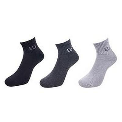 ELF全竹炭短統氣墊運動襪/除臭襪【5814】