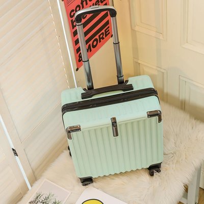 現貨：行李箱女18寸小型拉桿箱高級感男新款學生旅行箱可登機密碼皮箱子