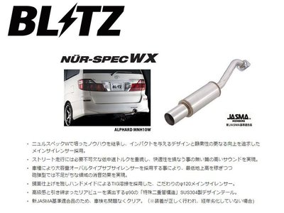 日本 BLITZ RX 排氣管 單邊 單出 Nissan Silvia 91-93 專用 不鏽鋼
