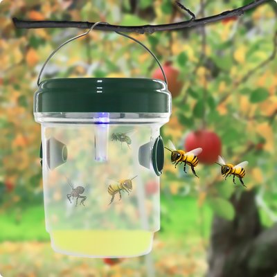 園藝，農業，果蠅誘捕器 太陽能LED捕蜂器昆蟲陷阱 黃蜂捕捉器