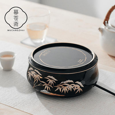 茶具 茶杯 陶瓷杯 馬克杯 臺灣小浪燒電陶爐家用靜音煮茶器現代簡約全自動保溫木質燒水壺