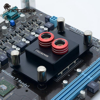 水冷頭FREEZEMOD電腦CPU水冷頭AMD-POOC噴射型黑色耐高溫POM上蓋支持AM4水冷板
