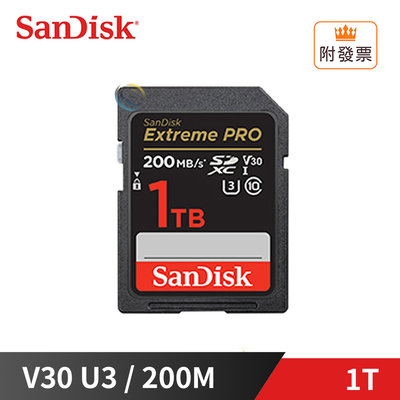 「阿秒市集」新款 SanDisk 1TB Extreme Pro 200M SDXC UHS-I V30 相機記憶卡