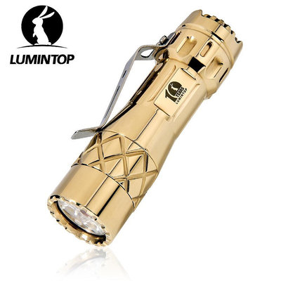 BEAR戶外聯盟Lumintop Store 便攜式 EDC 手電筒黃銅戶外照明自衛防水 LED 手電筒強力 2800 流明 18650