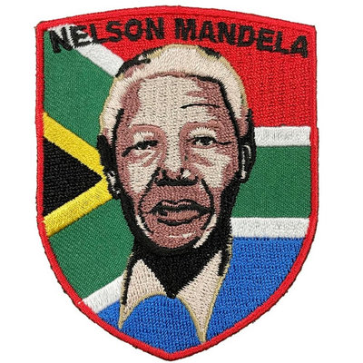 【A-ONE】南非總統 曼德拉 刺繡貼布 電繡貼 背膠補丁 電繡刺繡布章 貼布 布標 燙貼 徽章 肩章NO.408