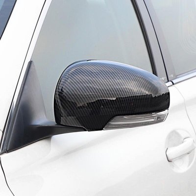 豐田 適用於 TOYOTA WISH 2016-2017 碳纖維花紋汽車後視鏡罩,WISH 後視鏡罩飾條