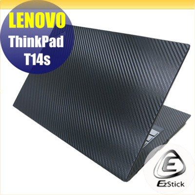 【Ezstick】Lenovo ThinkPad T14s Carbon黑色立體紋機身貼 DIY包膜