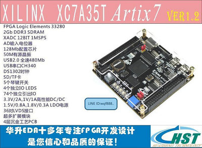眾信優品 XILINX Artix7 XC7A35T FPGAMicroblaze DDR3 SOPC USB2.0KF2761