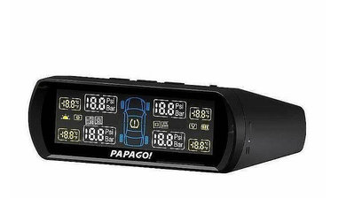 PAPAGO汽車胎壓監測器S60i內置輪胎氣壓太陽能TPMS-優品
