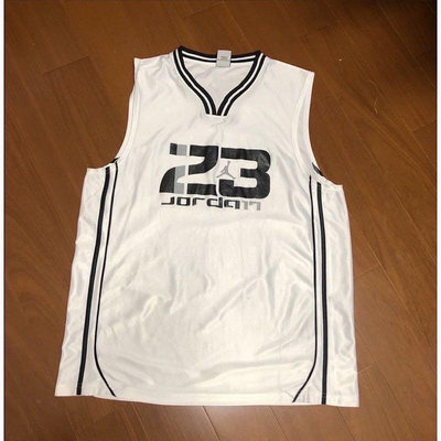 (Size XL) Nike Jordan 白色復古籃球背心 （3M抽⬆️）