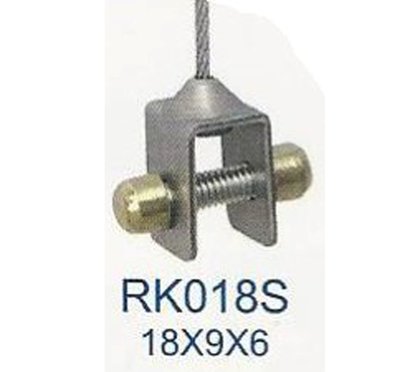 RK018S 掛夾可拆鋼索附一米 標示牌 指標 輕鋼架 天花板 掛畫軌道 壁畫 吊具 掛勾 掛鉤 掛圖器 掛畫器