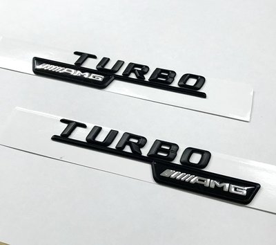 圓夢工廠 Benz 賓士 TURBO AMG A W176 GLA X156 CLA C117 消光黑車身字貼字標 車標