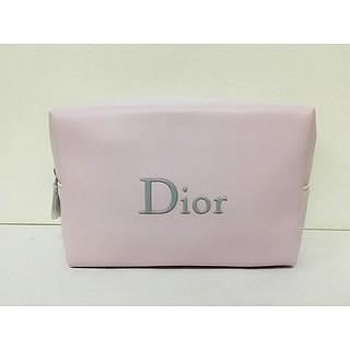 Dior( christian dior) 迪奧嫩粉仿皮logo化妝包/幸運星粉色時尚美妝包