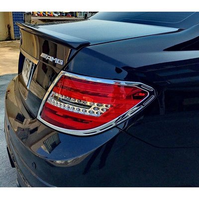 【JR佳睿精品】12-15 賓士 Benz C-Class W204 小改款 鍍鉻後燈框 尾燈 飾框 飾條 精品 改裝