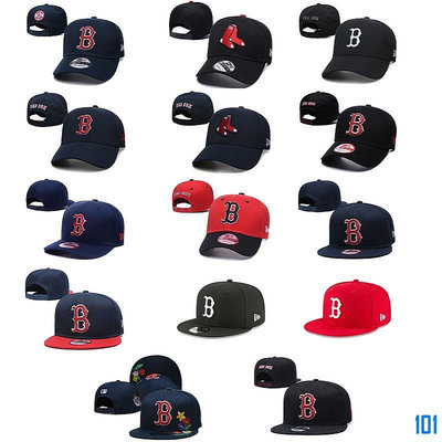 街頭集市MLB 波士頓紅襪 Boston Red Sox 棒球帽 男女通用 可調整 平沿帽 彎簷帽 嘻哈帽 運動帽 時尚帽子