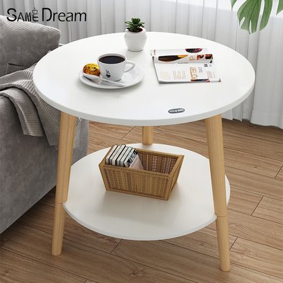 SAMEDREAM簡易小茶幾簡約現代創意圓桌小戶型沙發邊幾陽臺小桌子