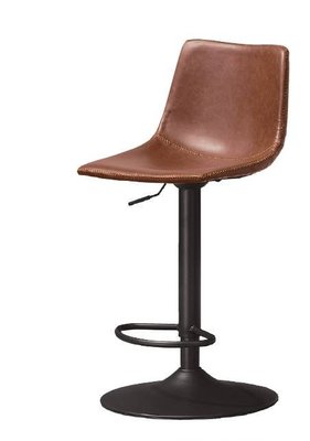 【生活家傢俱】HT-173-4：工業風咖啡皮升降吧台椅【台中家具】高腳椅 餐椅 氣壓椅 中島椅 復古 美式