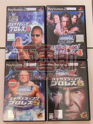【亞魯斯】PS2 日版 WWE 激爆職業摔角3+4+5+6/中古/共4片/不拆賣/免運費(看圖看說明)
