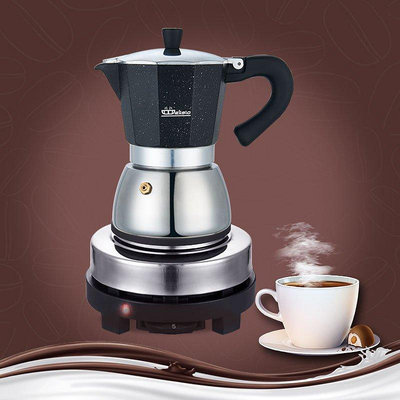 妮妮子摩卡壺意式咖啡壺機煮家用小型意大利經典咖啡器具蒸餾壺電爐-XLC/木木百貨