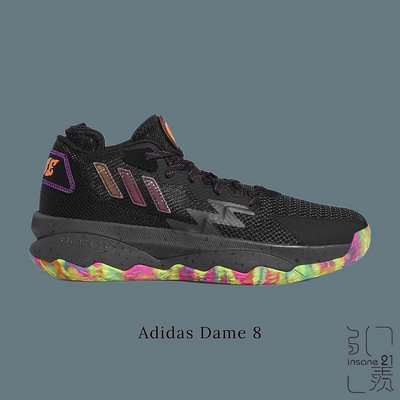 ADIDAS PERFORMANCE DAME BIG MOOD 黑 彩虹底 籃球 GW4336 【Insane-21】