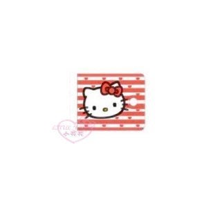 ♥小公主日本精品♥Hello kitty凱蒂貓紅色條紋愛心圖卡片收納夾 收納套 名片夾 收納 卡片必備 60221407