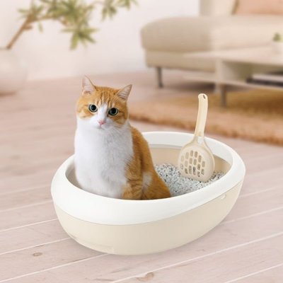 日本 RICHELL 拉普蕾 Lapule 簡易貓便盆 貓砂盆 貓沙盆 貓廁所（S號）每件460元
