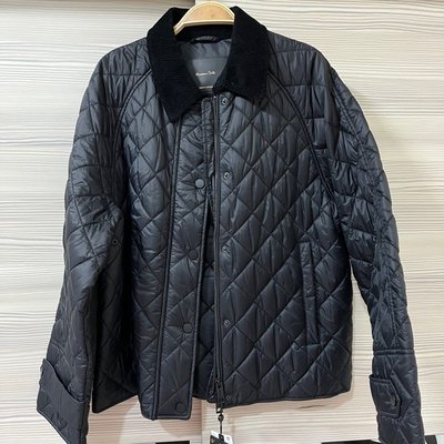 全新 Massimo Dutti 黑色 復古感 絎縫 狩獵款 燈芯絨領子 夾克 外套 S