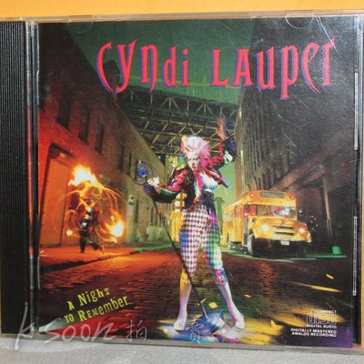 CYNDI LAUPER-A NIGHT TO REMEMBER,1989年,奧地利製造,無IFPI,CBS唱片