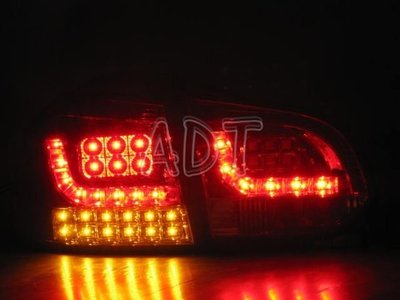 ~~ADT.車燈.車材~~VW GOLF 6 R20 09 10 11 紅白晶鑽LED尾燈一組 此商品方向燈行車燈煞車燈都是LED