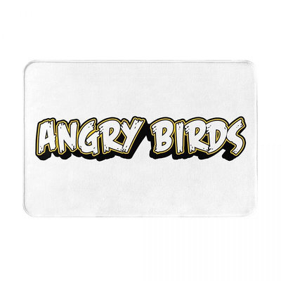 Angry Birds logo 浴室防滑地墊 廁所衛生間腳墊 門口吸水速乾進門地毯 洗手間