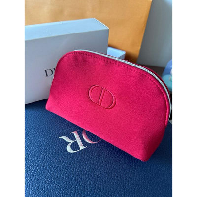 迪奧 Dior 紅色半月 化妝包 美妝包