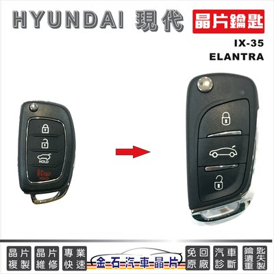 HYUNDAI 現代 IX35 ELANTRA  晶片 鑰匙不見 開鎖  鑰匙拷貝 遙控器 折疊 鑰匙