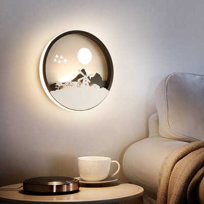 LED過道壁燈現代簡約臥室床頭壁燈客廳沙發背景墻壁燈設計藝術燈