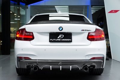【政銓企業有公司】BMW F22 MTECH Performance款 碳纖維 抽真空卡夢 四出卡夢 後下巴 後中包