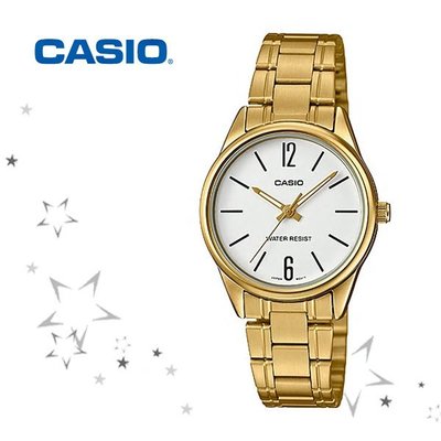 【金台鐘錶】CASIO卡西歐 簡潔大方 時尚必備 不鏽鋼錶帶 (女錶) LTP-V005G-7B