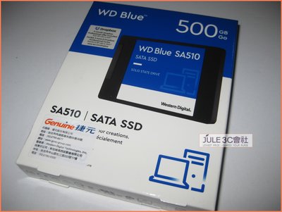 JULE 3C會社-威騰WD WDS500G3B0A 500G 藍標/2.5/SA510/7mm/全新/固態硬碟 SSD