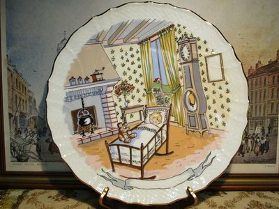 歐洲古物時尚雜貨 法國盤 小孩房 床 熊 立鐘 壁爐 咖啡魔豆機 瓷盤畫 擺飾品 古董收藏
