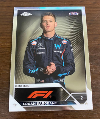 2023 Topps Chrome Formula 1 F1 F2 Logan Sargeant RC新人卡