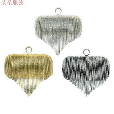 晚宴包鑲鑽 Clutch Bag 手拿包水鑽流蘇宴會包派對單肩斜跨晚會包包包