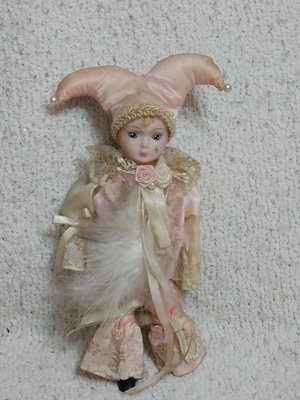 早期台灣外銷品 - 陶瓷 小丑娃娃 - 23公分高 - 企業寶寶 玩偶 - 501元起標    A-28箱