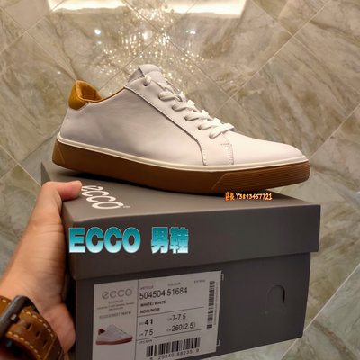 正貨ECCO STREET TRAY 現代男鞋 低調簡約皮鞋 ECCO休閑鞋 升級系列 柔軟皮革 鋼印花邊 504504