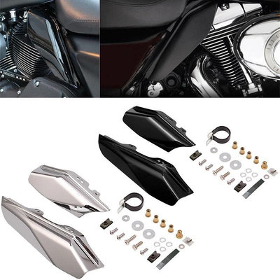 摩托車零件 適用哈雷大滑翔改裝隔熱罩 摩托隔熱板導流罩 01-08年配件