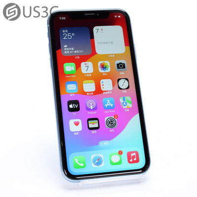 【US3C-台南店】【一元起標】台灣公司貨 Apple iPhone XR 64G 6.1吋 藍色 A12仿生晶片 Face ID 二手手機