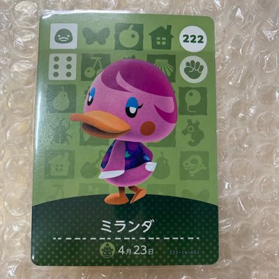 動物森友會 Amiibo 動森 卡 no.222 米蘭達