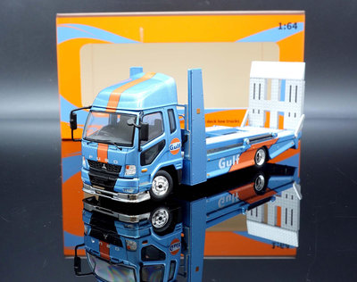 【MASH】現貨特價 GCD 1/64 Mitsubishi Fuso 雙層運輸車 Gulf 海灣 拖車