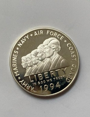 美國一元軍中女兵紀念銀幣1994