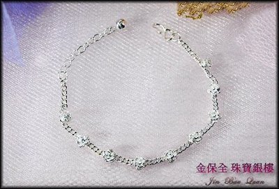 金保全珠寶銀樓 (S71) 925 純銀飾品 立體小玫瑰 女性純銀手鍊 只要620元含運!