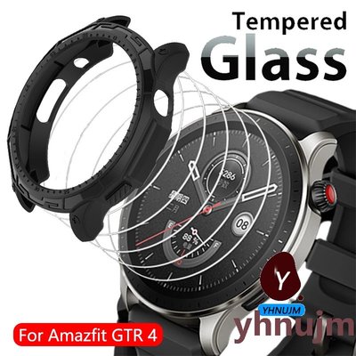 Amazfit GTR 4 GTR4 保護器保險槓外殼的防震套 全保護 TPU 蓋超薄防刮外殼 保護膜 鋼化膜 全屏覆蓋
