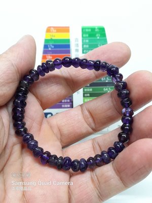 柒零陸晶品//天然紫水晶算盤珠隨形手串.手珠(8539)一元起標無底價