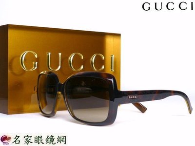 《名家眼鏡》GUCCI低調奢華logo玳瑁色太陽眼鏡GG 3207/S Q18CC【台南成大店 】